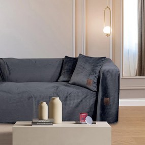 Ριχτάρι 2798 Anthracite Greenwich Polo Club Διθέσιο 180x250cm 100% Microvelour