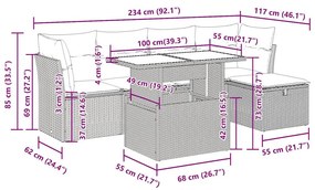 ΚΑΝΑΠΕΣ ΚΗΠΟΥ 6 ΤΕΜΑΧΙΩΝ ΜΑΥΡΟ ΑΠΟ ΣΥΝΘΕΤΙΚΟ ΡΑΤΑΝ ΜΕ ΜΑΞΙΛΑΡΙΑ 3327765