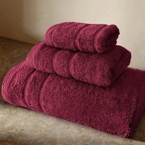 Bonsai Home Σετ Πετσέτες Πενιέ 3τμχ 600gsm Royal Cosy Μπορντώ
