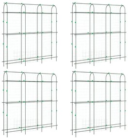 vidaXL Καφασωτά Κήπου για Αναρριχώμενα Φυτά 4 τεμ. Πλαίσιο U Ατσάλι