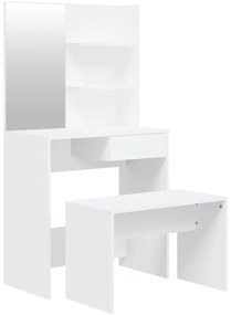 vidaXL Μπουντουάρ Σετ Σετ Λευκό 74,5 x 40 x 141 εκ.