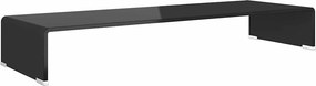 vidaXL Βάση Τηλεόρασης/Οθόνης Μαύρη 90 x 30 x 13 εκ. Γυάλινη