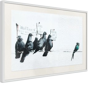 Αφίσα - Banksy: Pigeons - 45x30 - Μαύρο - Χωρίς πασπαρτού