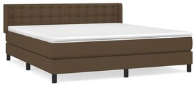 ΚΡΕΒΑΤΙ BOXSPRING ΜΕ ΣΤΡΩΜΑ ΣΚΟΥΡΟ ΚΑΦΕ 160X200 ΕΚ ΥΦΑΣΜΑΤΙΝΟ 3130044