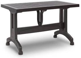 Τραπέζι πολυπροπυλενίου Callan Megapap χρώμα καφέ 140x80x73εκ.