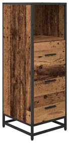 vidaXL Σετ Επίπλων Μπάνιου 3 pcs Παλαιό ξύλο 35 x 37.5 x 100 εκ.