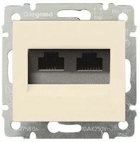 Πρίζα πληροφορικής RJ45 δύο εξόδων Valena LEGRAND-774147-Ivory/Κρεμ 774147