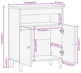 ΝΤΟΥΛΑΠΙ ΒΟΗΘΗΤΙΚΟ 60 X 33 X 75 ΕΚ. ΑΠΟ ΜΑΣΙΦ ΞΥΛΟ ΑΚΑΚΙΑΣ 356880