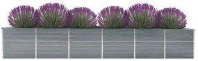 vidaXL Ζαρντινιέρα Υπερυψωμένη Γκρι 480x80x77 εκ. Γαλβαν. Χάλυβας
