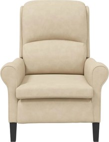 vidaXL Πολυθρόνα Κρεμ 76 x 94 x 102 εκ. Μικροΐνες