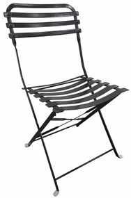 Καρέκλα Κήπου Ζαππείου Ε517,7W Πτυσσόμενη 45x55x85cm Μεταλλική Black