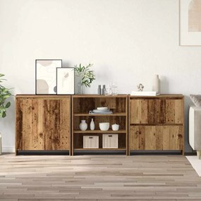 vidaXL Παραδοσιακά Πλευρικά Έπιπλα 3 pcs Παλαιό ξύλο 70 x 41 x 75 εκ.