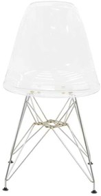 Καρέκλα Adelle pakoworld PP διάφανο-inox πόδι 46x55x81εκ