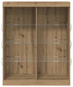 vidaXL Μπουφές με LED Φώτα Artisan Oak 41x37x100 εκ.