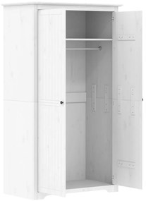 vidaXL Ντουλάπα BODO Λευκή 99x53,5x173 εκ. από Μασίφ Ξύλο Πεύκου