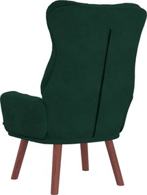 vidaXL Πολυθρόνα Σκούρο Πράσινο 69 x 74 x 93 εκ. Βελούδο