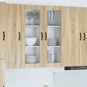 Κρεμαστό ντουλάπι κουζίνας Δρύς Sonoma 80 x 31 x 100 εκ.