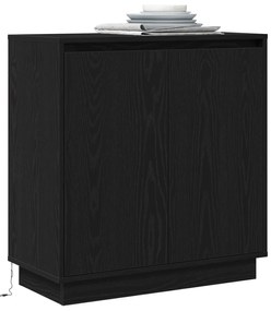 vidaXL Στρόφιγγα με LED Μαύρη Βελανίδι 71x34,5x75 cm Επεξεργασμένο Ξύλο