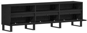 vidaXL Τηλεοπτική Βάση Μαύρη Ξυλεία 150x30x44,5 εκ. Επεξεργασμένο Ξύλο