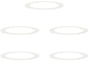 vidaXL Flat Δαχτυλίδι Δέντρου, 5 τεμ, Λευκό, Ø90/120 εκ, Χάλυβας.