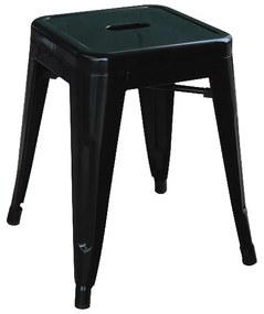Σκαμπό RELIX Στοιβαζόμενο Μαύρο Μέταλλο 39x39x46cm
