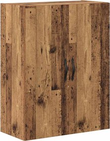 vidaXL Highboard 2 pcs Παλιό ξύλο Μηχανική ξυλεία και γυαλί