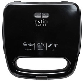 Estia 06-10027 BlackPlus Τοστιέρα για 2 Τοστ 750W, Μαύρη