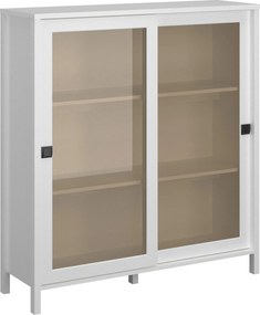 Βιτρίνα Marocco Δίφυλλη Λευκό 120x37x130.5cm TO-MARWIT2WHITE