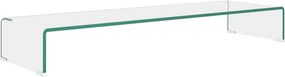 vidaXL Βάση Τηλεόρασης/Οθόνης Διάφανη 100 x 30 x 13 εκ. Γυάλινη