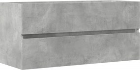 vidaXL Ντουλάπι Νιπτήρα Γκρι Σκυροδέματος 100x38,5x45 εκ. Επεξ. Ξύλο