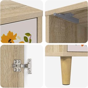 vidaXL Κομοδίνο MAINZ Sonoma Δρυς 36 x 33 x 50 εκ. Επεξεργασμένο Ξύλο