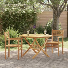 vidaXL Καρέκλες κήπου που σωριάζονται 2 pcs Καφέ 55.5 x 55.5 x 90 εκ.