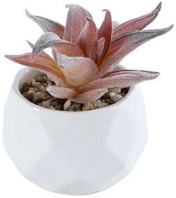 Τεχνητό Φυτό Σε Κασπώ Aloe 21006 Φ9x10cm Multi GloboStar Πηλός,Πολυαιθυλένιο