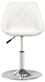 vidaXL Καρέκλα Τραπεζαρίας Λευκή από Συνθετικό Δέρμα