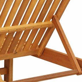 vidaXL Ξαπλώστρα 2-πρόσωπο Καφέ 125 x 200 x 84 εκ. Μασίφ ξύλο ακακίας
