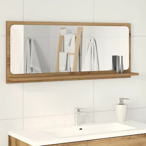vidaXL Καθρέφτης μπάνιου Artisian Oak 90x10,5x37 εκ. Φτιαγμένος από επεξεργασμένο ξύλο