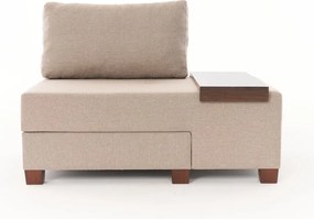 1-Seat Sofa-Bed Perenna Linen Right - Cream Cream