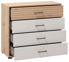 Κομότα - Συρταριέρα Modena  4F Artisan Oak - Cashmere 93x40x82 εκ. 93x40x82 εκ.