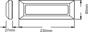 Απλίκα LED Εξωτερικού Χώρου Aca SLIM31N Grey