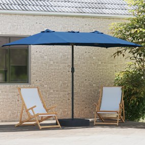 vidaXL Ομπρέλα Κήπου Μπλε 385 x 209 x 244 εκατοστά ύφασμα