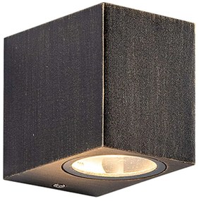 Φωτιστικό Τοίχου - Απλίκα LG2203GU10GB 6,8x9,2cm 1xGU10 35W IP65 Black-Gold Aca Aluminium, Glass
