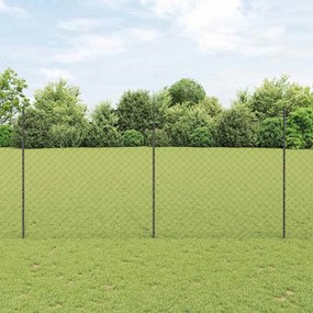 vidaXL Φράχτης με Στήλες. Γκρι 1.6 x 10 m Ατσάλι
