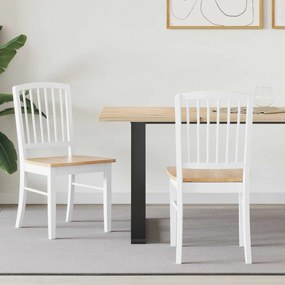 vidaXL Καρέκλες φαγητού 2 pcs Λευκό 50 x 52,5 x 91 εκ