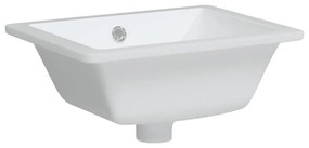 vidaXL Νιπτήρας Μπάνιου Ορθογώνιος Λευκός 39x30x18,5 εκ. Κεραμικός