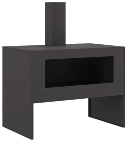 vidaXL Σόμπα με Καμινάδα Μαύρη 80x50x96 εκ Ατσάλι