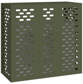 vidaXL Κάλυμμα Κλιματιστικού  - Ελιά, 110x50x105 εκ, Ατσάλι