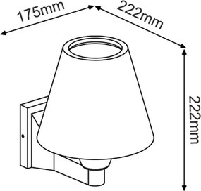 Απλίκα Εξωτερικού Χώρου Aca Agatha LG2121G D.Grey