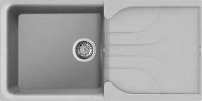 Elleci Ego 480 - Νεροχύτης Κουζίνας Γρανίτη 100x50 - Aluminium