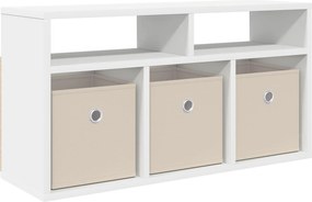 vidaXL Χαμηλό γραφείο με συρτάρι Λευκό 72 x 22,5 x 38 εκ