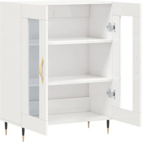 vidaXL Ντουλάπι Γυαλιστερό Λευκό 69,5x34x90 εκ. Επεξεργασμένο Ξύλο